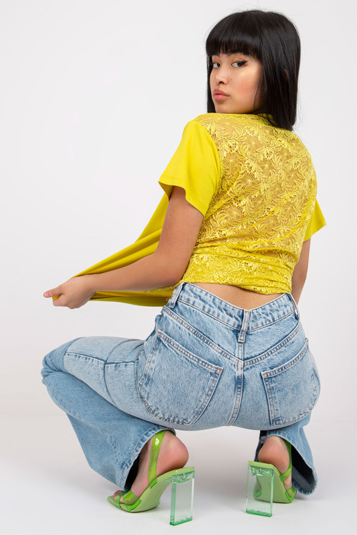 Laima blūze ar mežģīnēm un V veida...