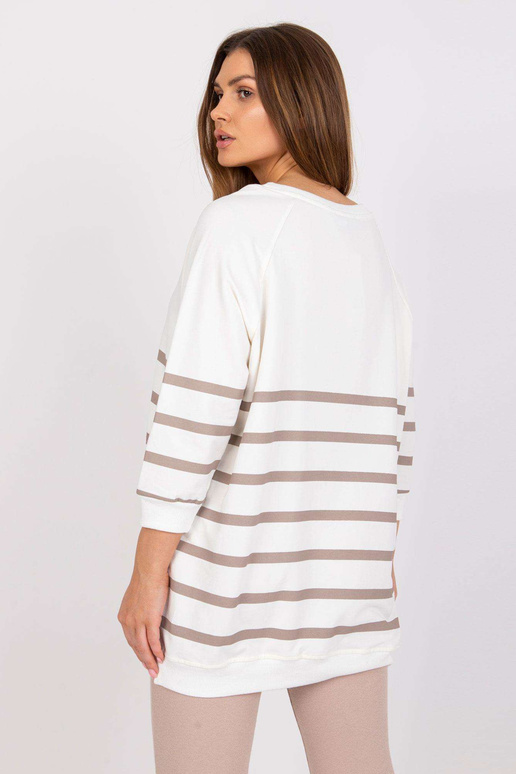 Ekru-tumši bēša svītraina blūze...