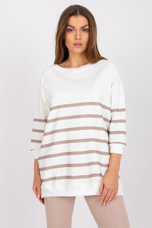 Ekru-tumši bēša svītraina blūze...