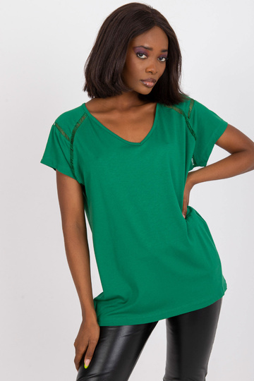 Tumši zaļa ikdienas blūze...