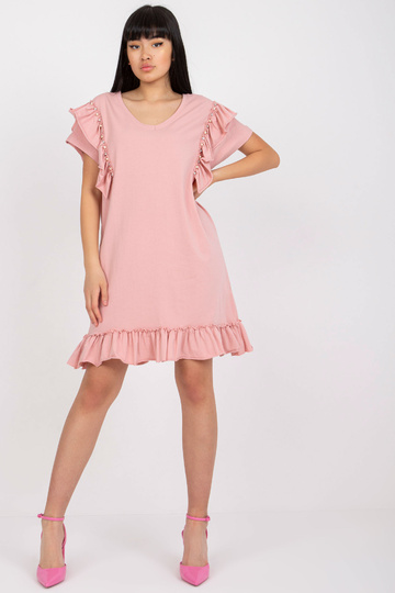 Gaiši rozā kokvilnas kleita...