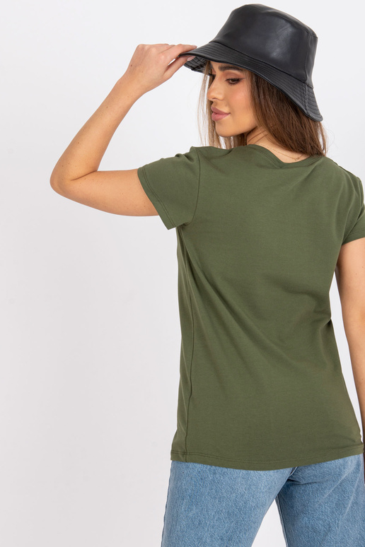 Haki krāsas sieviešu T-krekls Peachy