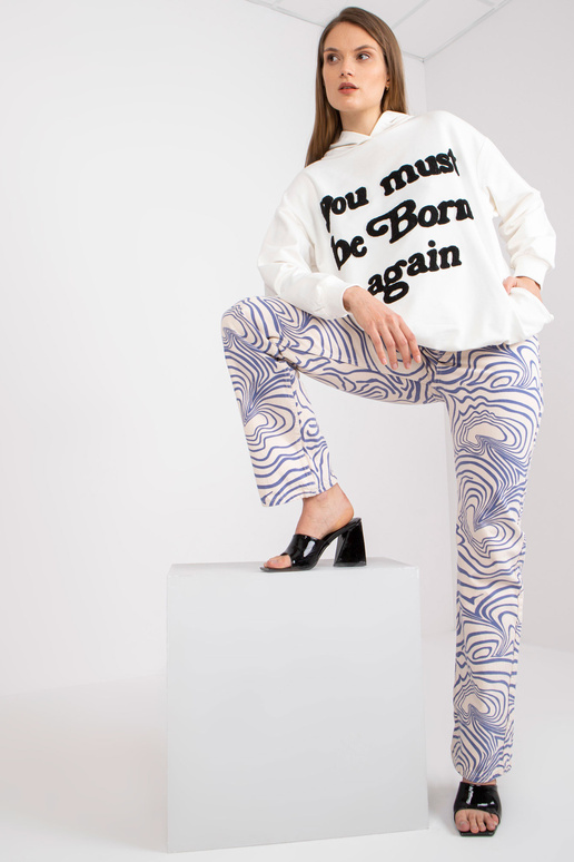 Ecru džemperis oversize kokvilnas kapuci Ecru džemperis oversize kokvilnas kapuci