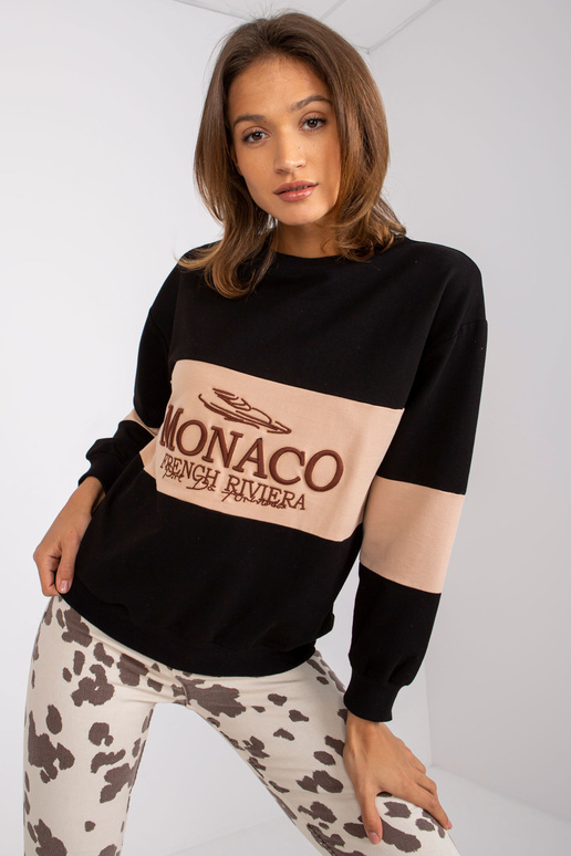 Melns Bethany Cotton džemperis Melns Bethany Cotton džemperis