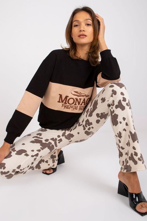 Melns Bethany Cotton džemperis Melns Bethany Cotton džemperis