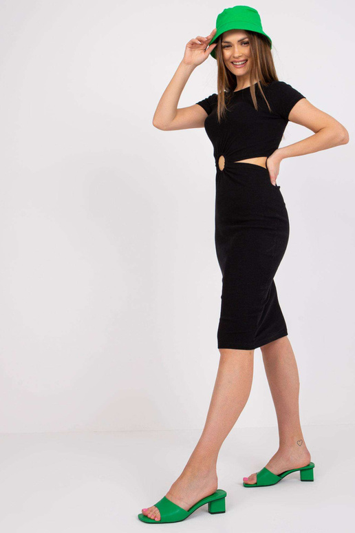 Melna svītraina kleita Cecilia RUE PARIS