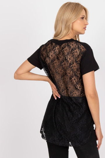 Melna blūze ar mežģīnēm ar...