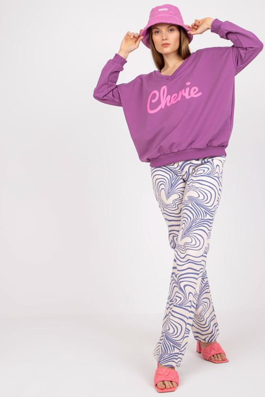 Purpura rozā kokvilnas apdrukas...