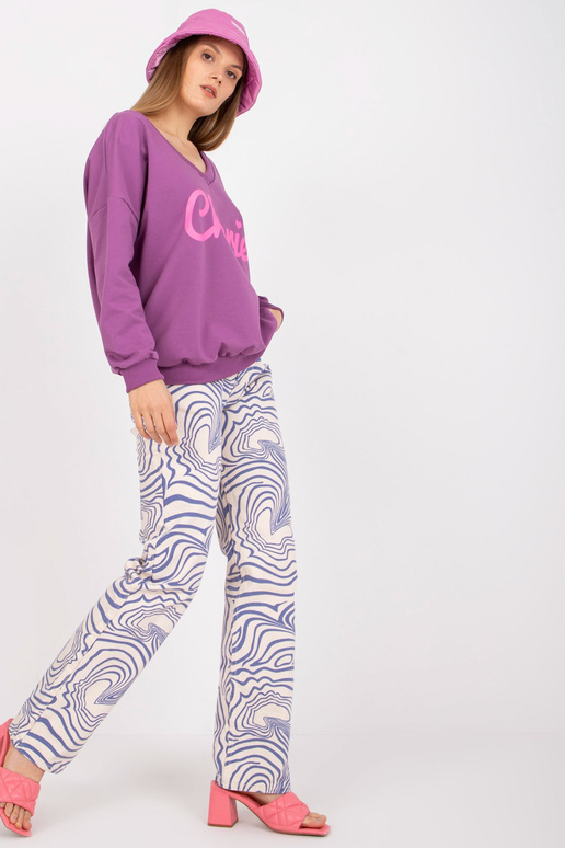 Purpura rozā kokvilnas apdrukas...