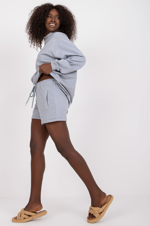 Pelēkas pamata treniņbikses ar iesiešanu