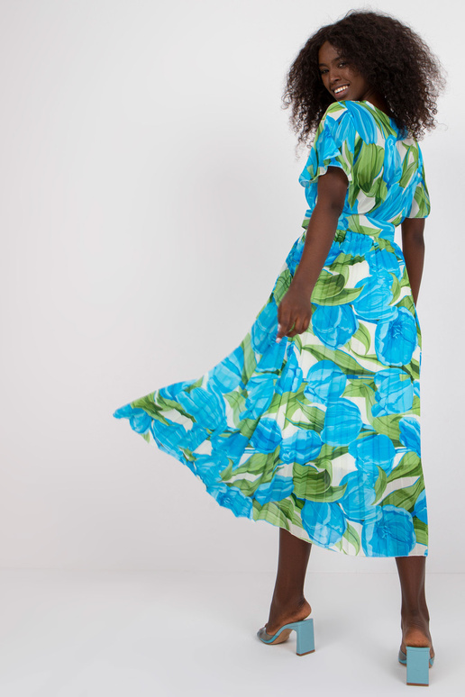 Viena izmēra zila un zaļa kroku...