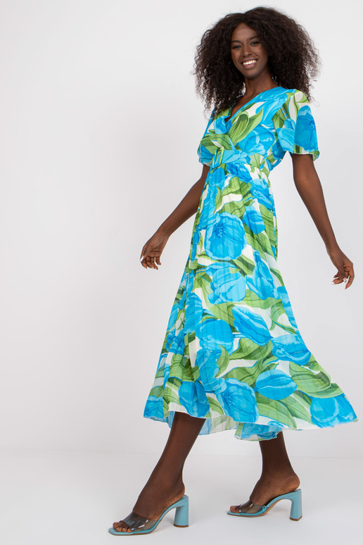 Viena izmēra zila un zaļa kroku...