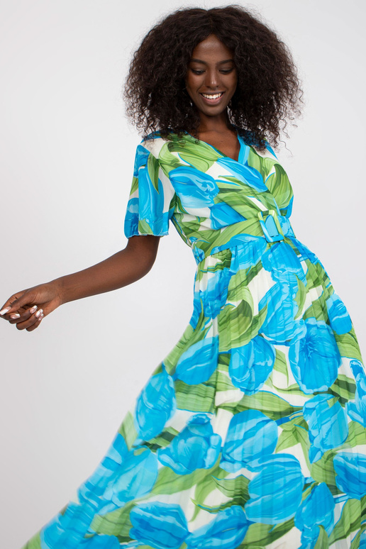 Viena izmēra zila un zaļa kroku...