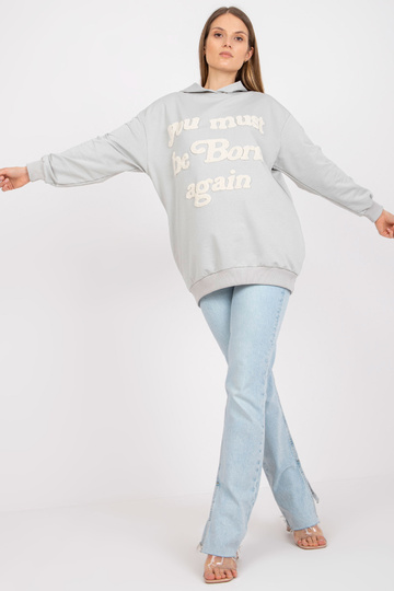 Gaiši pelēks garš džemperis... 2