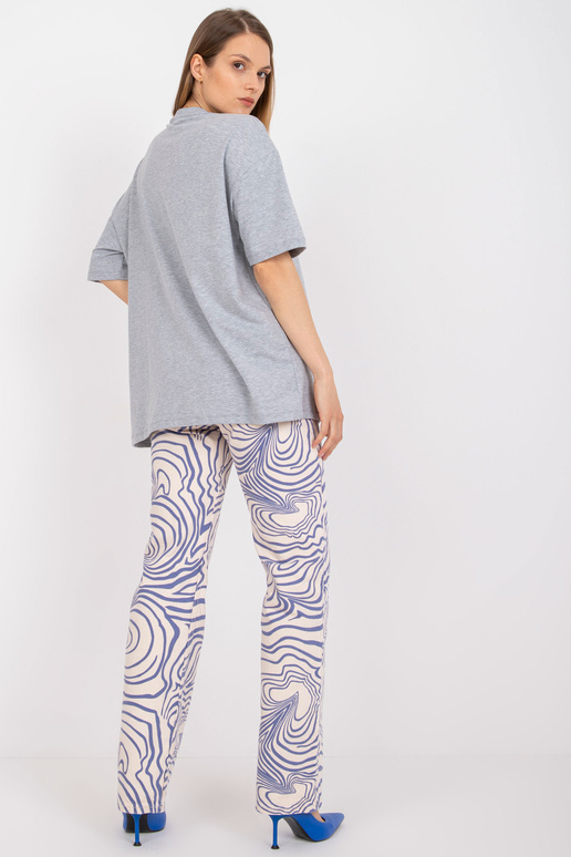 Pelēks melanžs oversize T-krekls ar...