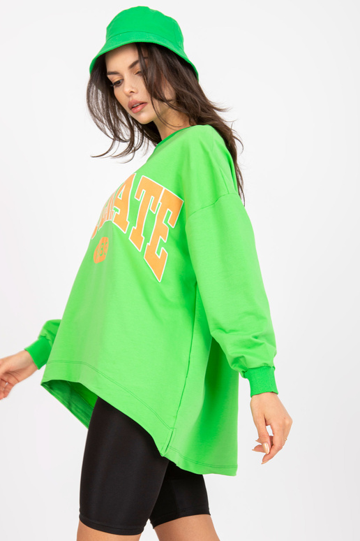 Zaļš un oranžs džemperis ar kapuci ar...