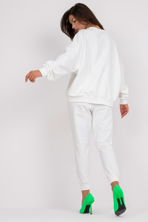 Balts divdaļīgs kokvilnas treniņtērpa...