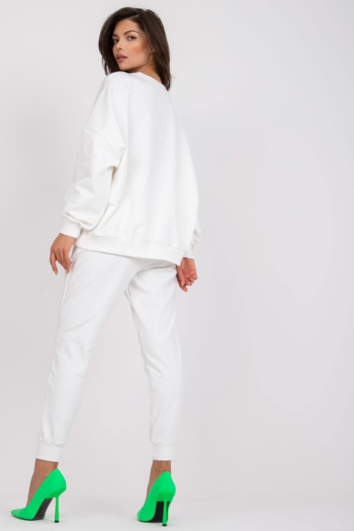 Balts divdaļīgs kokvilnas treniņtērpa...