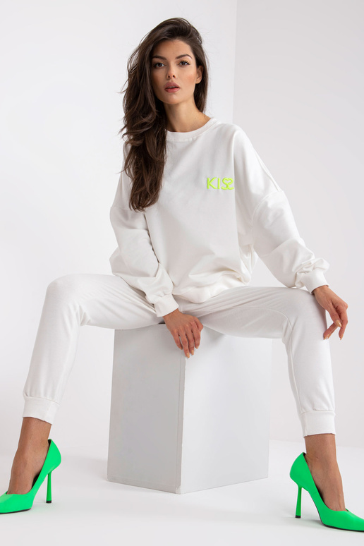 Balts divdaļīgs kokvilnas treniņtērpa...