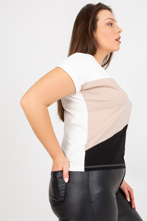 Balts un melns plus izmēra t-krekls...