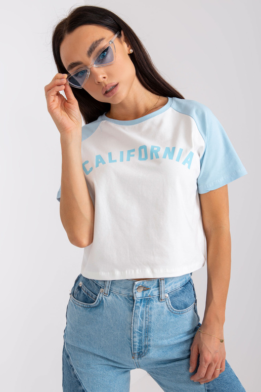 Balts un zils kokvilnas apdrukas īss... Balts un zils kokvilnas apdrukas īss...