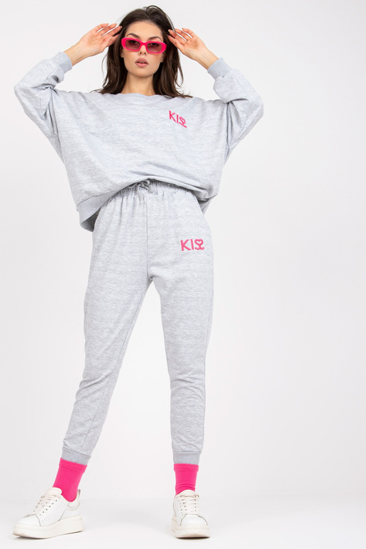 Pelēks melanža džemperu komplekts ar...