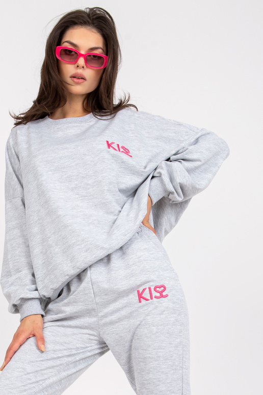 Pelēks melanža džemperu komplekts ar...