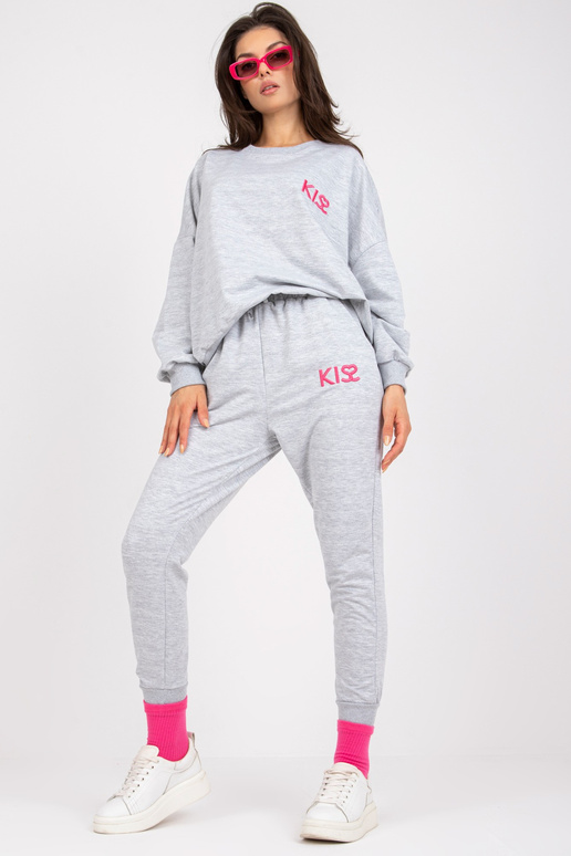 Pelēks melanža džemperu komplekts ar...