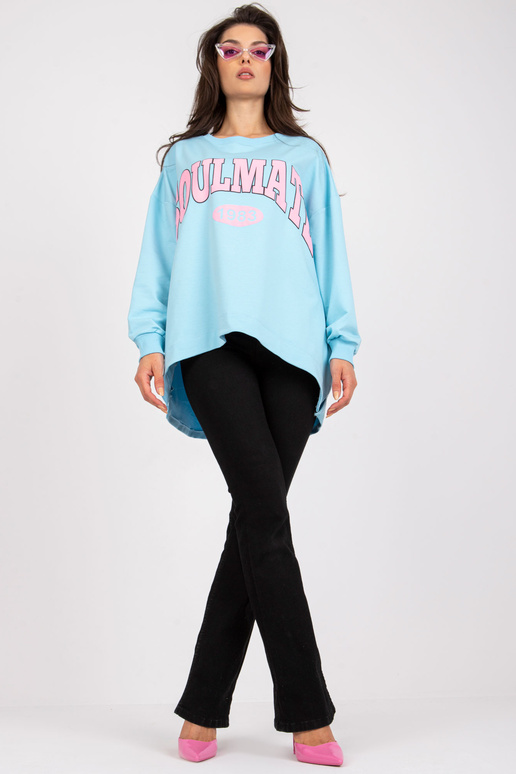 Gaiši zils un rozā sporta krekls ar... Gaiši zils un rozā sporta krekls ar...