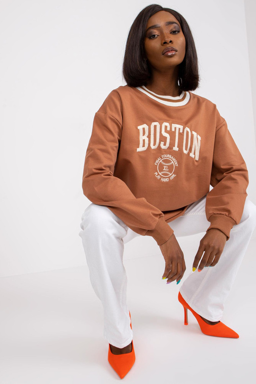 Gaiši brūns džemperis oversize Louna