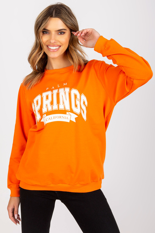 Oranžbalts džemperis ar kapuci ar...