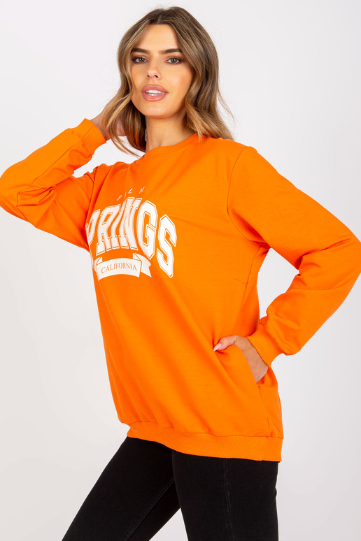 Oranžbalts džemperis ar kapuci ar...