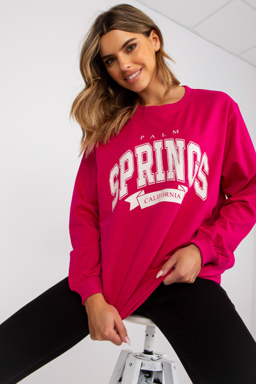 Fuksijas balts džemperis ar...