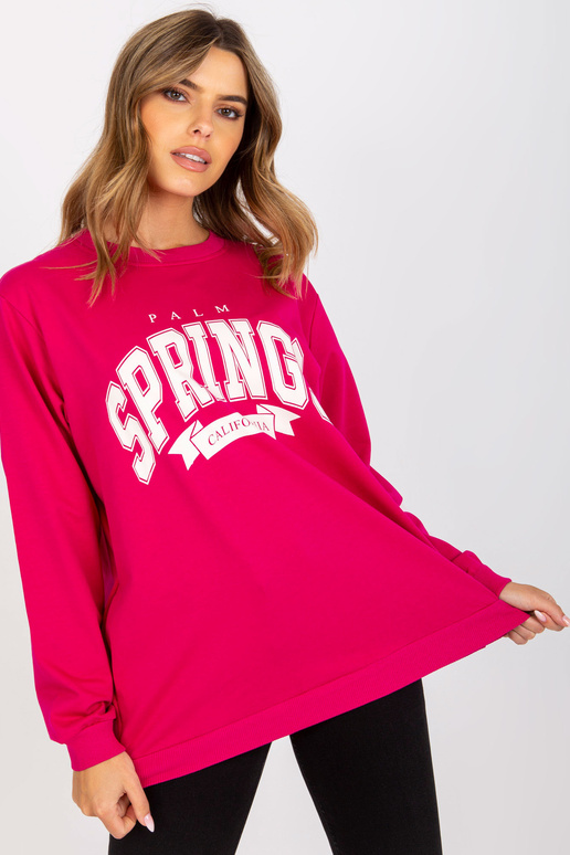 Fuksijas balts džemperis ar kapuci ar... Fuksijas balts džemperis ar kapuci ar...