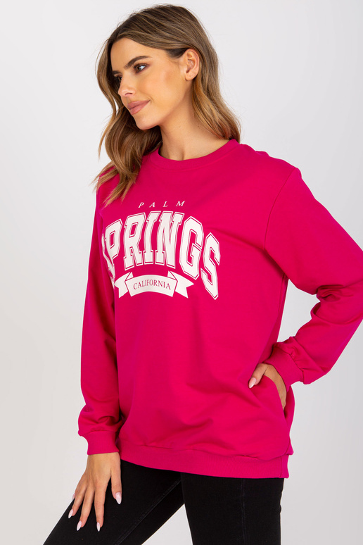 Fuksijas balts džemperis ar kapuci ar... Fuksijas balts džemperis ar kapuci ar...