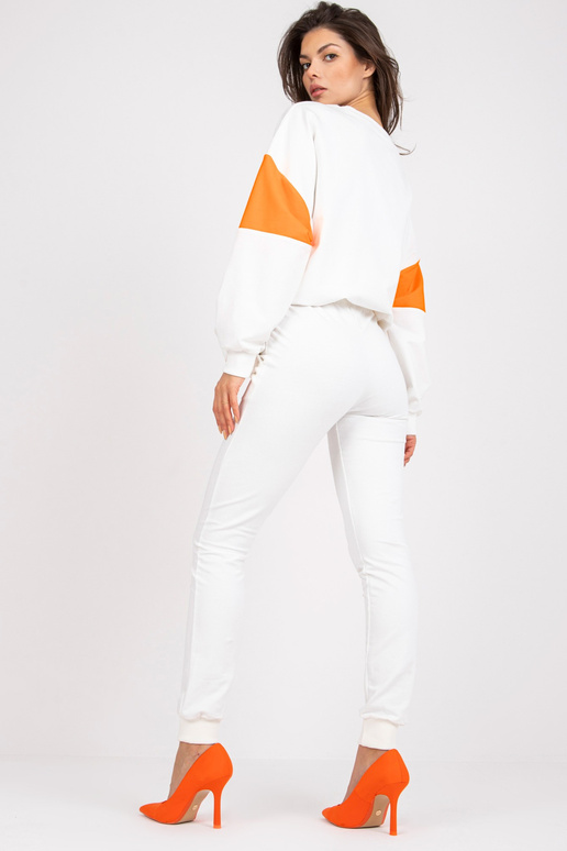 Balts un oranžs kokvilnas sporta...