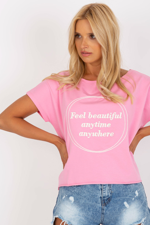 Rozā plata viena izmēra kokvilnas blūze Rozā plata viena izmēra kokvilnas blūze