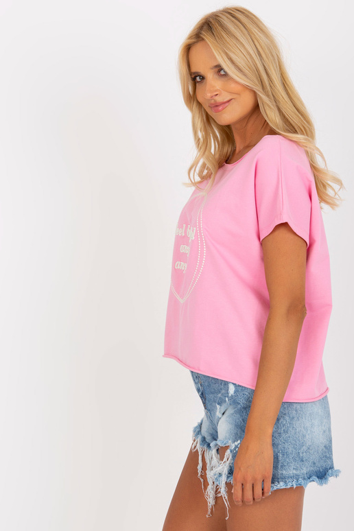 Rozā plata viena izmēra kokvilnas blūze Rozā plata viena izmēra kokvilnas blūze