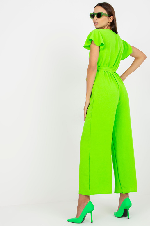 Fluo zaļš kombinezons ar platām kājām...