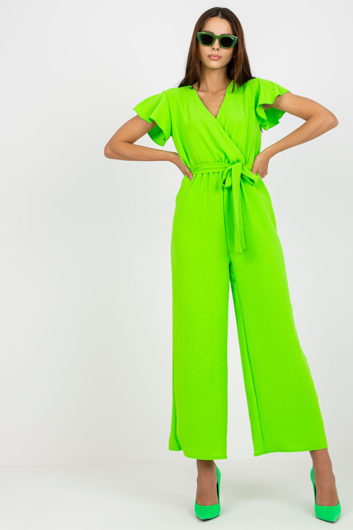 Fluo zaļš kombinezons ar platām kājām...
