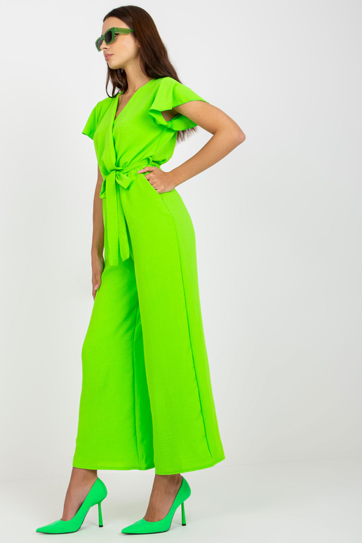 Fluo zaļš kombinezons ar platām kājām...