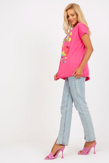 Tumši rozā kokvilnas blūze... 2