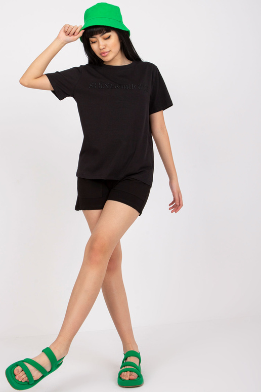 Melns kokvilnas vasaras komplekts