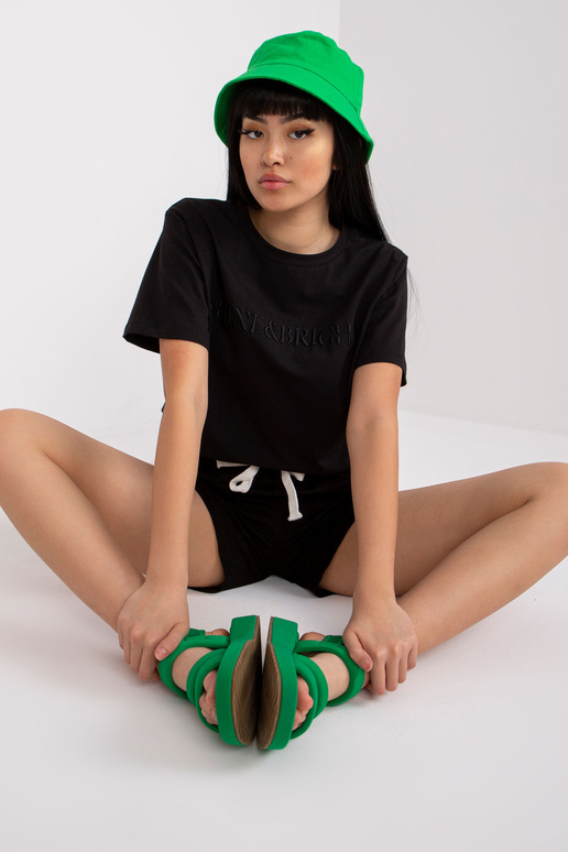 Melns kokvilnas vasaras komplekts