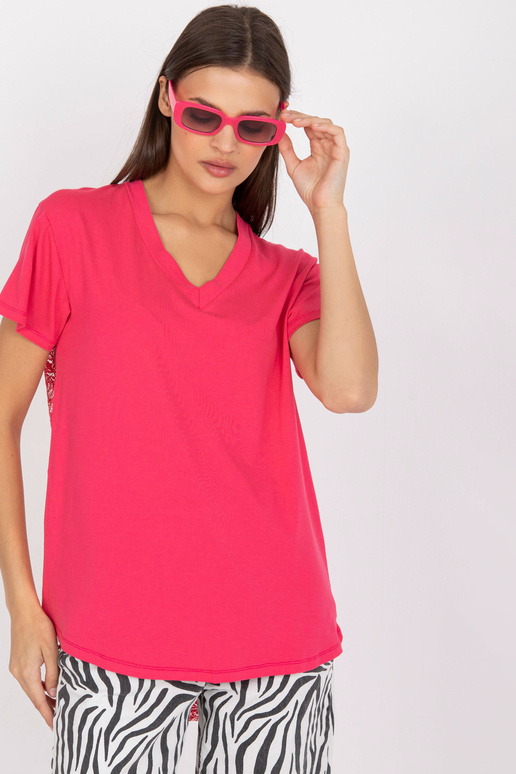 Koraļļu asimetriska blūze ar mežģīnēm...