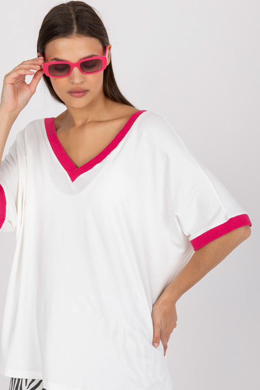 Balta un rozā viskozes ikdienas blūze... Balta un rozā viskozes ikdienas blūze...