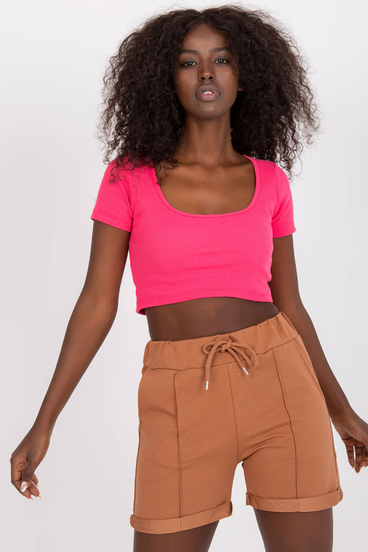 Gaiši brūni ikdienas pamata šorti ar...