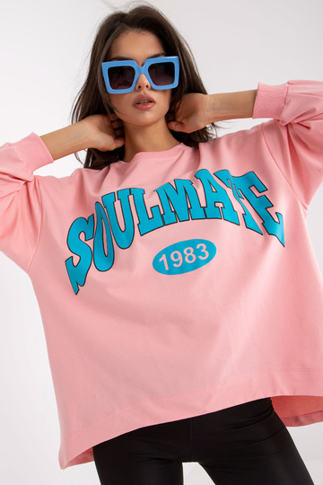 Gaiši rozā un zils oversize...