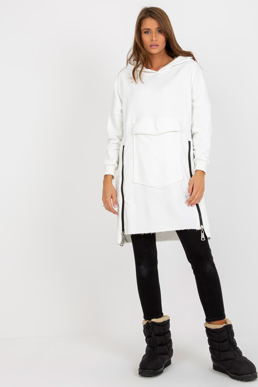 Ecru langes Oversize-džemperis ar...