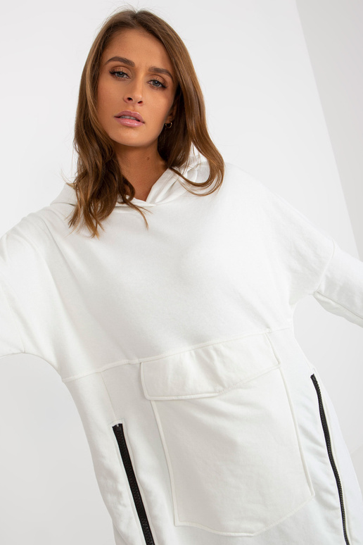 Ecru langes Oversize-džemperis ar...